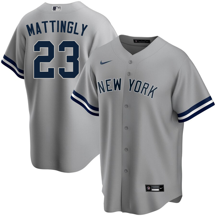 2020 Nike Men #23 Don Mattingly New York Yankees Baseball Jerseys Sale-Gray